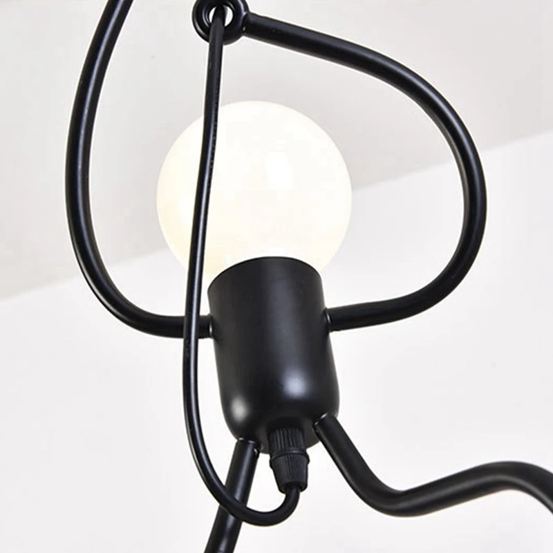 

Simple Nordic Style Creative Personality Iron Villain Climb Up Loft Home Decoration Aisle Corridor Chandelier Lighting