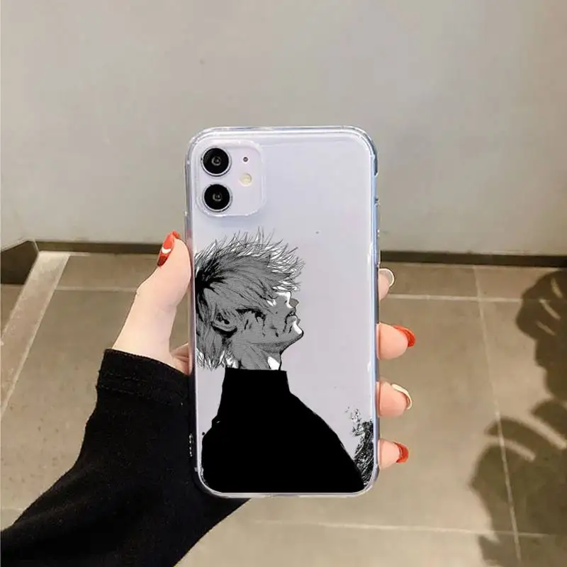 

Tokyo Ghoul Kaneki Ken Anime Phone Case Transparent for iPhone 6 7 8 11 12 s mini pro X XS XR MAX Plus
