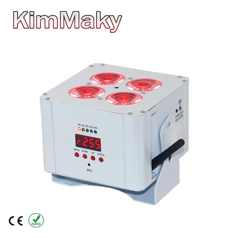 1 шт./коробка 4x18 Вт RGBWA + UV 6в1 светодиодный сценический светильник led подсветка