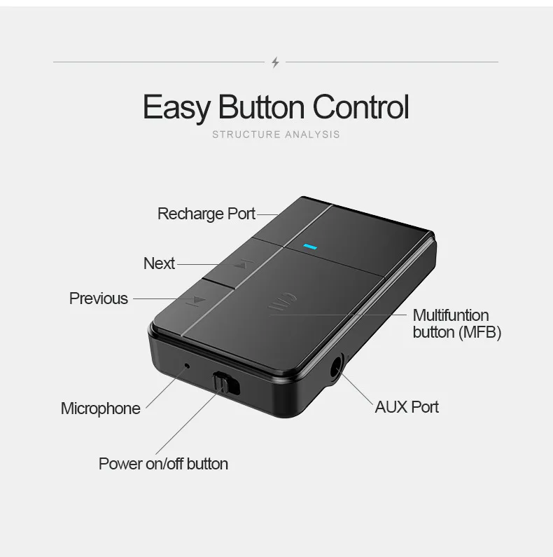 

3.5MM AUX Recevier Bluetooth 5.0 Car Kit Support APTX For Car Headphones Speakers Wireless Adapter Hifi Stereo Music Adaptor