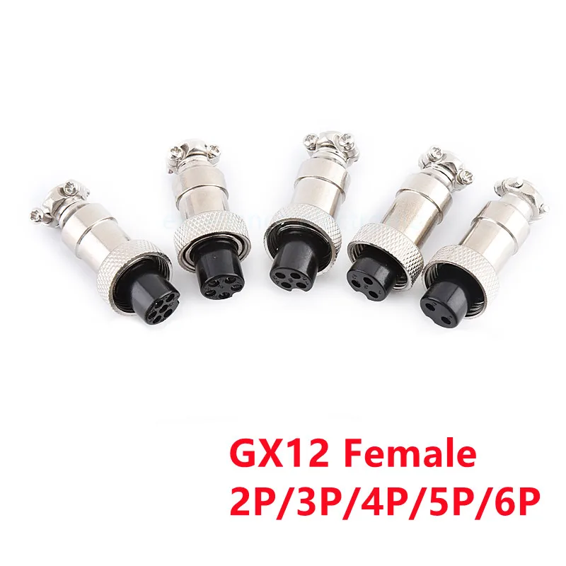 1 шт. женский GX12 2/3/4/5/6 контактный 12 мм провод панель разъем авиации Разъем