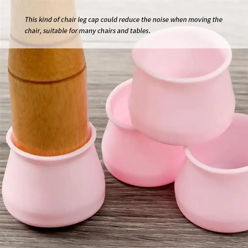 

4pcs Chair Leg Protectors Silicone Table Feet Covers Anti-slip Anti-scratch Floor Chair Pads Caps Furniture Leg Protection Cover