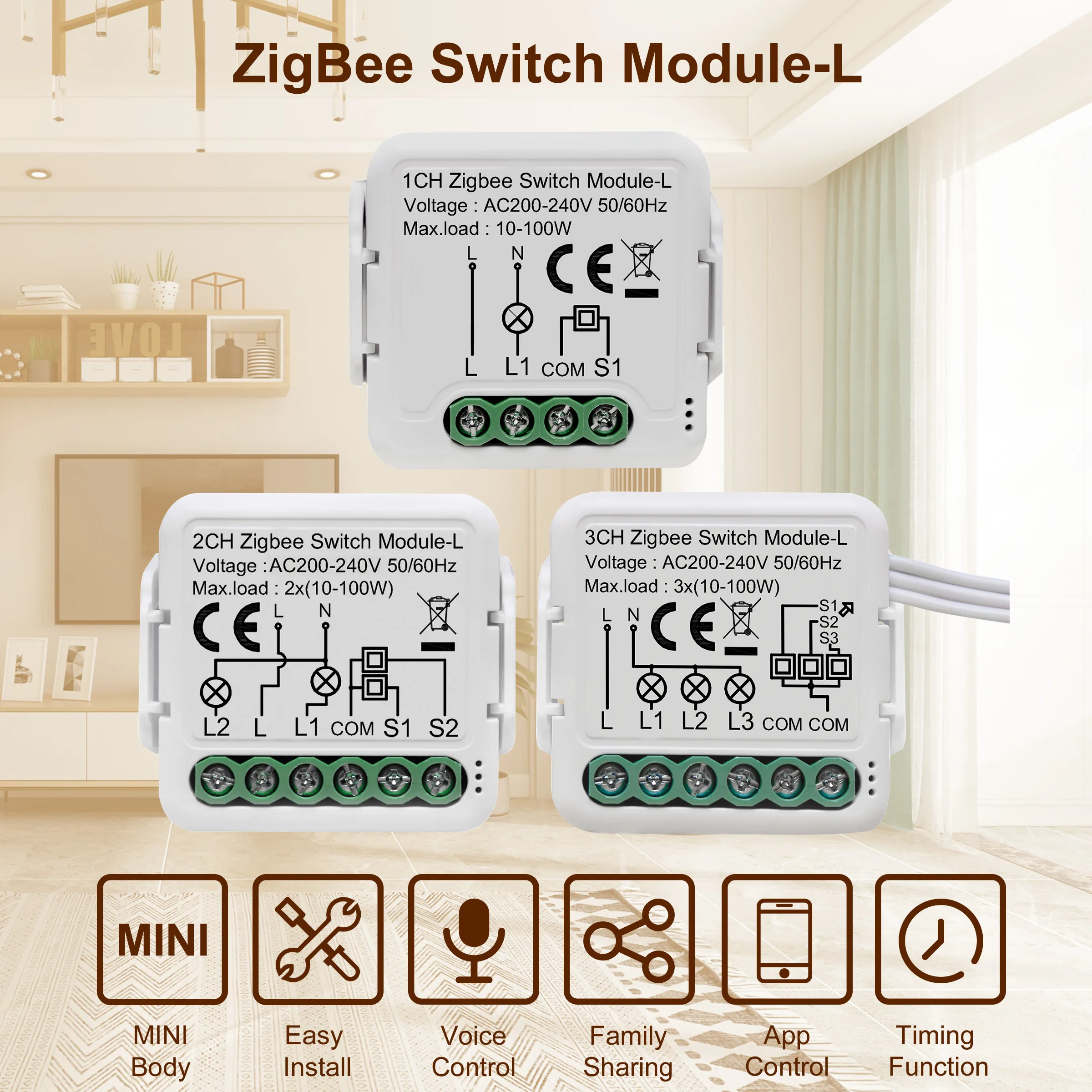 Умный выключатель GIRIER Tuya ZigBee 3 0 модуль переключателя без нейтрального провода