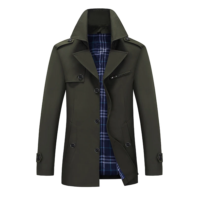 Классический Тренч Мужская брендовая одежда наивысшего качества s модная