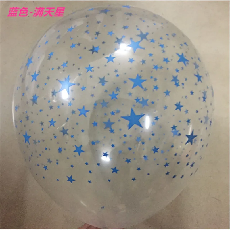 

12-Inch Birthday Wedding Baby Shower Starry Transparent Latex Balloons Anniversary