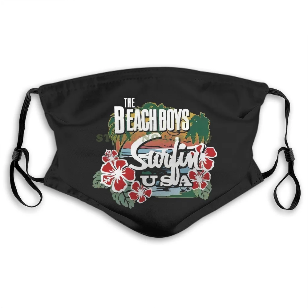 

Модные смешные многоразовые маски для пляжа для мальчиков Surfin США тропический флот (большой размер)