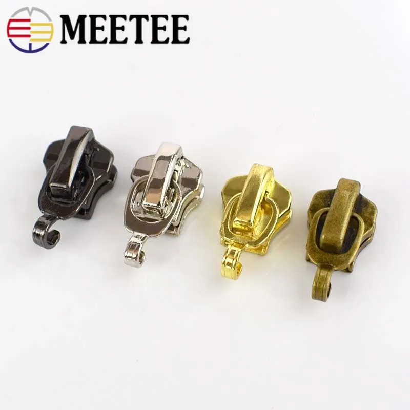Meetee 20 шт 3#5# металлический нейлоновый, каучуковый ползунки для застежки-молнии багажная Одежда DIY фурнитура молнии Потяните ручной работы ремесла аксессуары AP568