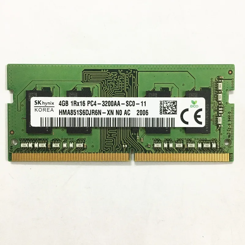 

Sk hynix DDR4 RAMs PC4-25600 DDR4 3200 МГц 4 Гб 1Rx16 PC4-3200AA-SC0-11 SODIMM 260PIN CL22 Память ddr4 для ноутбука