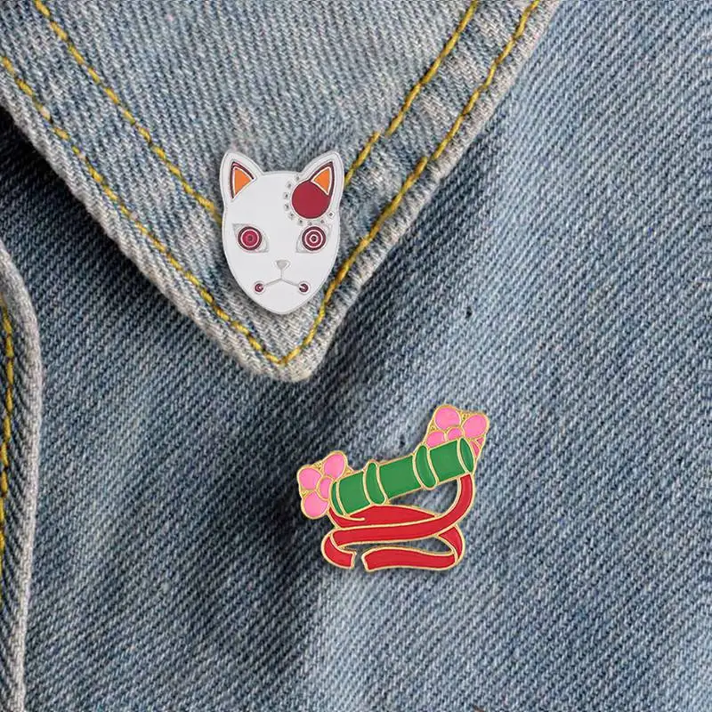 

Demon Slayer Anime Pins Metal Enamel Pins And Brooches Lapel Pin Badge Gift Clothes Bag Hat Decoration Cosplay Accessories