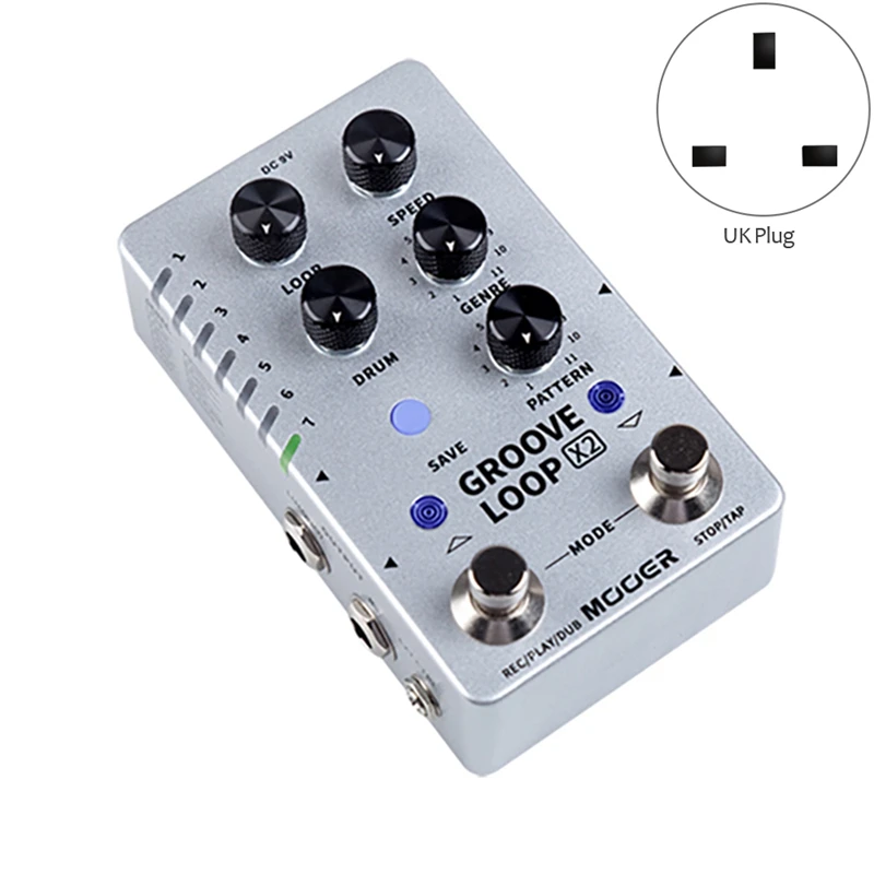 MOOER GROOVE LOOP X2 Stereo Drum Machine Phrase Loop Single Block 11 Styles And 121 Rhythm Machines | Спорт и развлечения