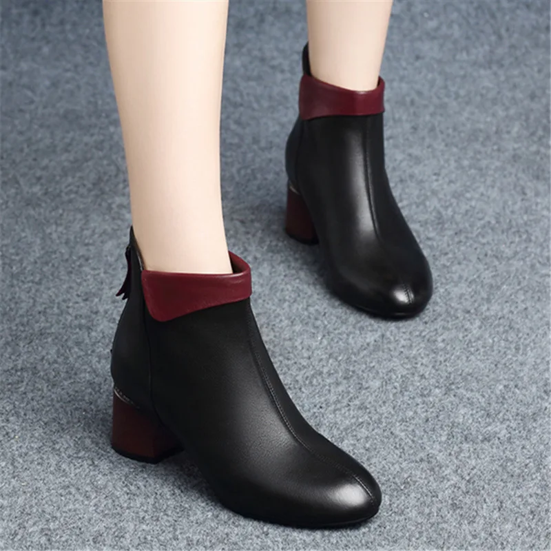 Прямая поставка Новинка 2019 года осенние женские ботинки ботильоны на высоком