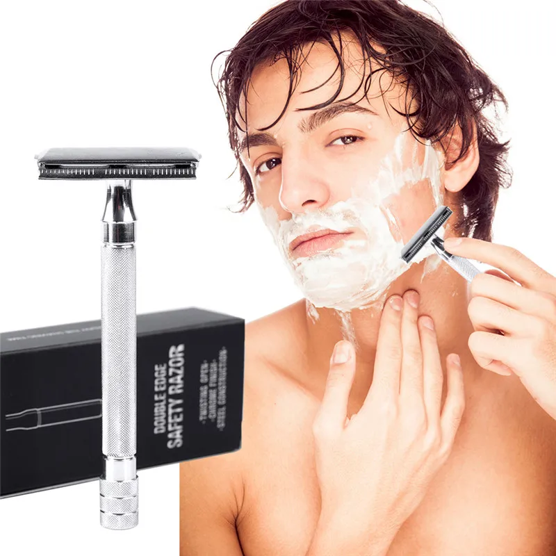 

High Quality Classic Mens Shaving Adjustable Safety Shaving Razor With Small Brush