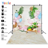 flamingo photophone tropical balloons wooden board birthday portrait custom photocall photographic backgrounds for photo studio