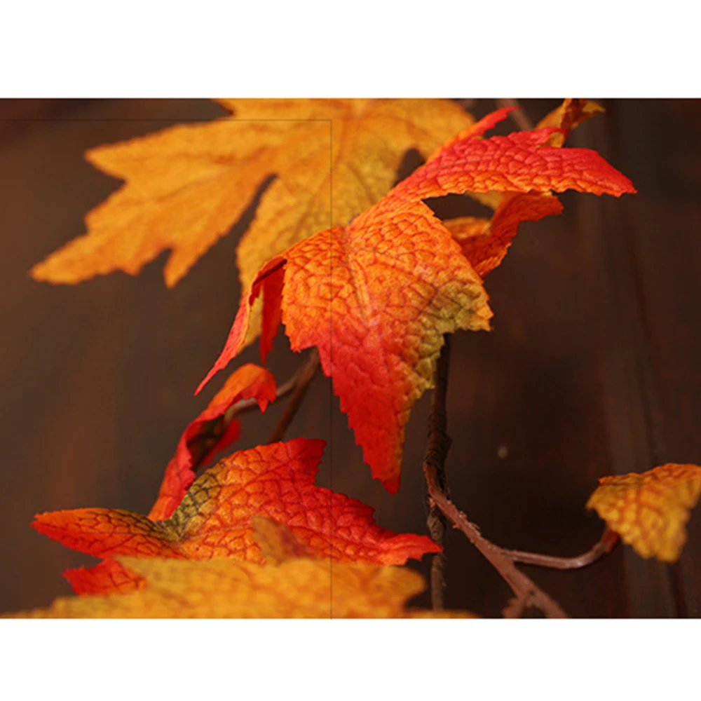 Искусственный Кленовый лист Висячие Осенние Листья лозы растения осенние