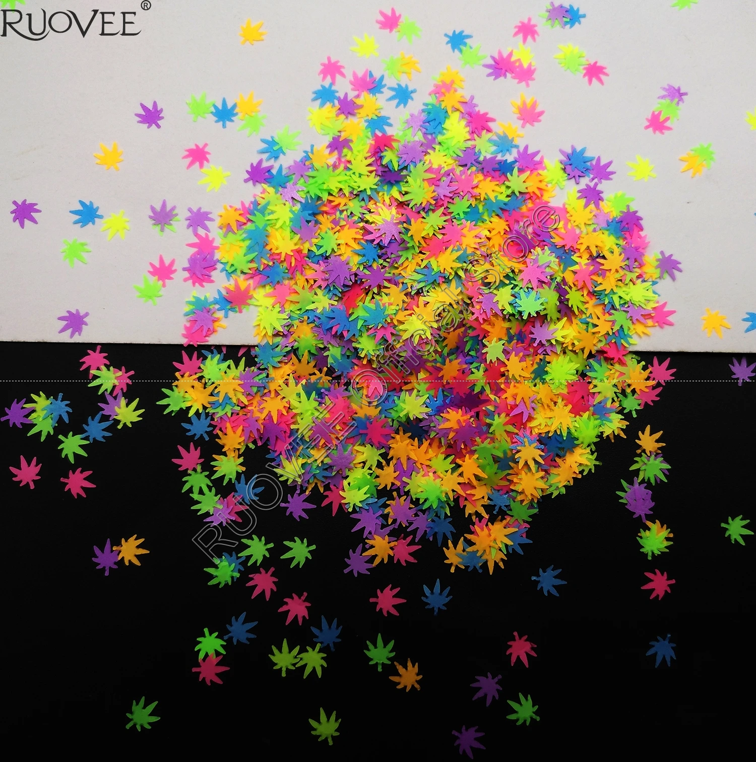 Блестки неоновые стойкие к растворителям для дизайна ногтей 20 г | Красота и