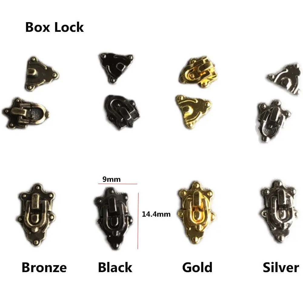 1/2pcs Mini Metal Crafts DIY Manual BJD Doll Bags Part Suitcase Box Case Corner Protector Luggage Trunk Lock Accessories - купить по