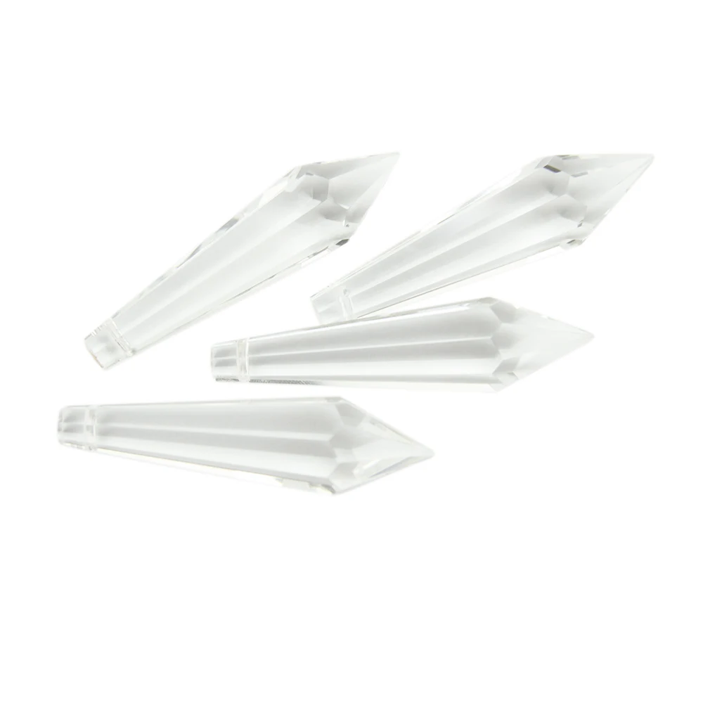 55 мм 63 80 прозрачные хрустальные кулоны-сосульки для люстр запчасти освещение