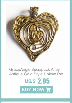 GraceAngie 1 компл./упак. Винтаж Романтический геометрические овальные золото под старину Установка лотка пустой диск кулон с прозрачными Стекло