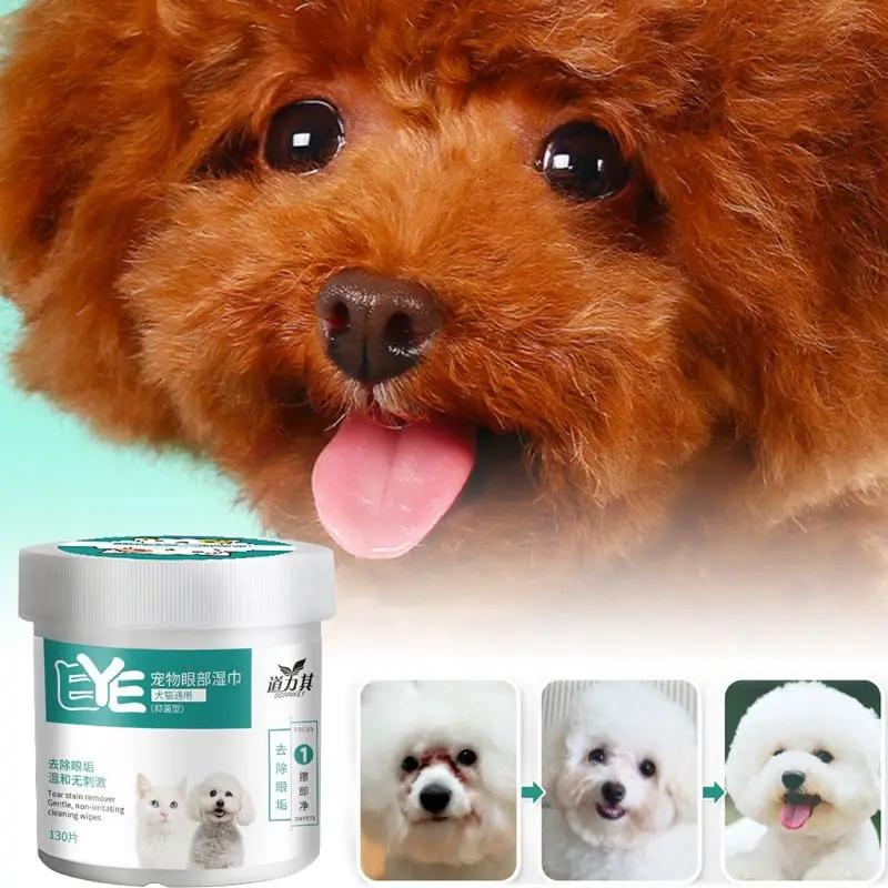 

Dogs Cats Tears Remover Pet Eyes Cleaning Wipes Paper Towels Non-intivating Grooming Wet Wipe