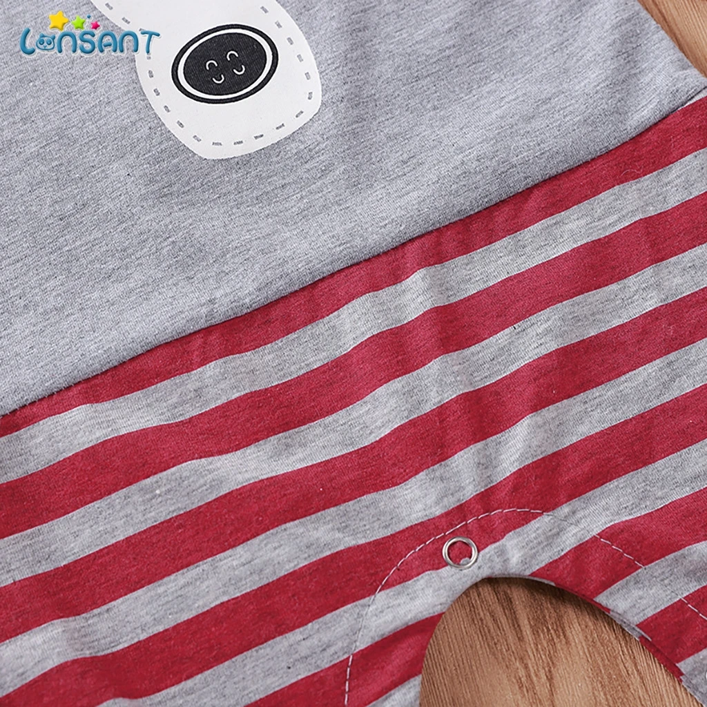 Детский хлопковый комбинезон с длинным рукавом принтом | Детская одежда и обувь