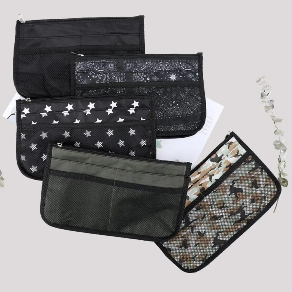 

Multi-function Makeup Organizer Double Zipper Stationery Storage Travel Bag