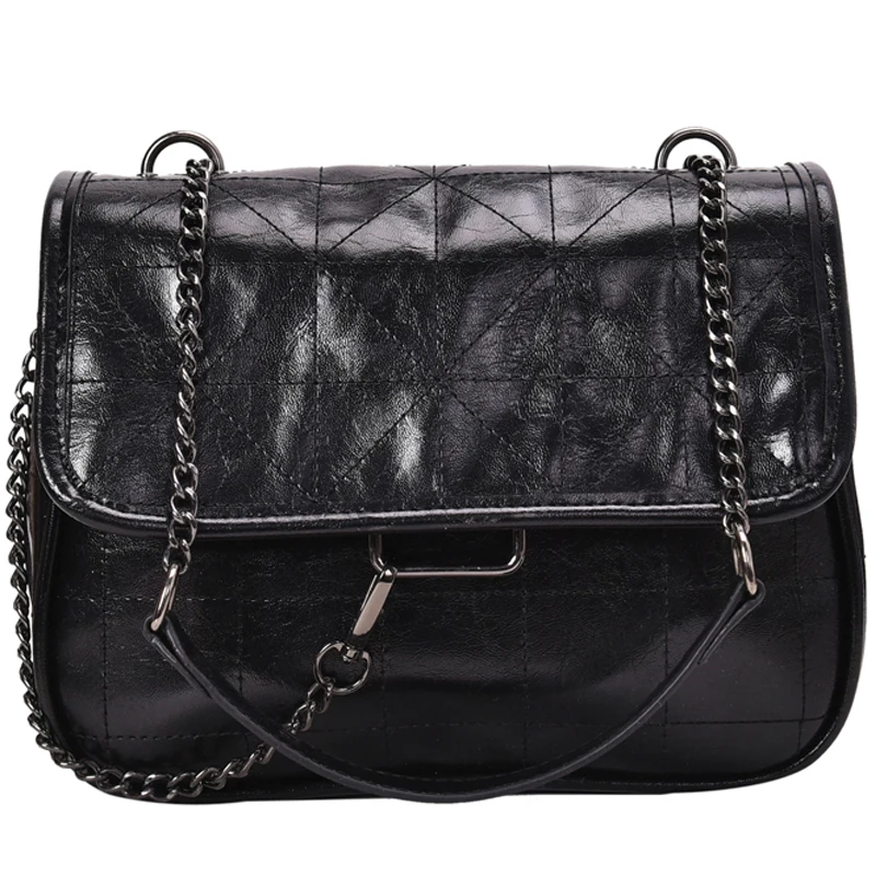 Мягкая сумка Pop Rock новинка 2020 сумка-мессенджер на цепочке модная черная через