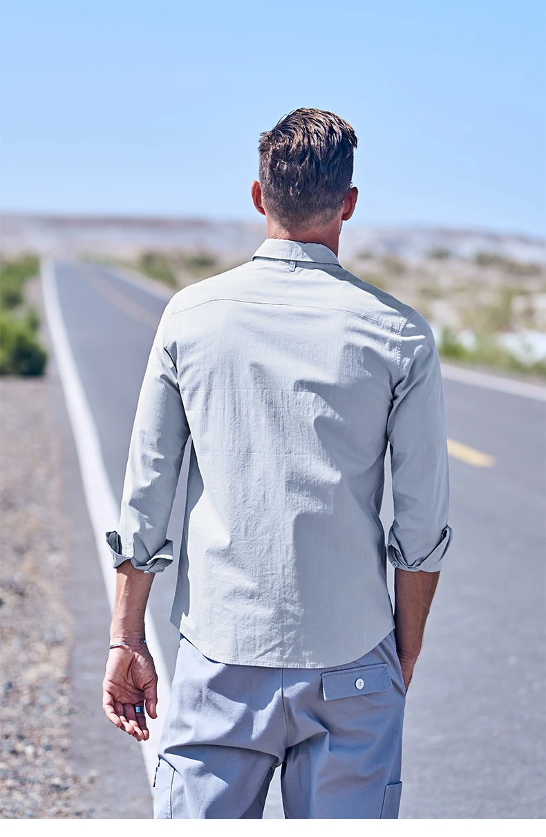 Enjeolon, Осень-зима, мужские повседневные рубашки, Camisa Masculina, длинный рукав, отложной воротник, рубашка, модная одежда, CX2541-1