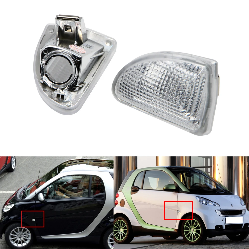 Clear Lens + Chrome reflector OEM Side Marker Light Turn Signal Lamp For Smart Fortwo 451 MK1 & MKII 2007-2015  - buy with discount