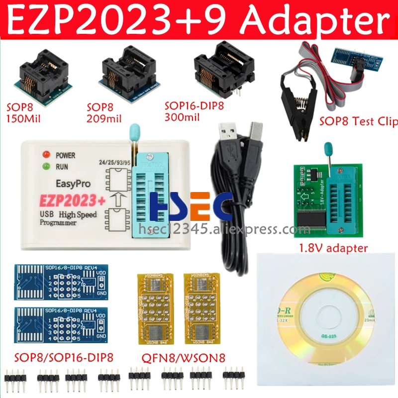 Высокоскоростной USB-программатор EZP2023 оригинальный SPI EZP 100% с поддержкой 24 25 93 95