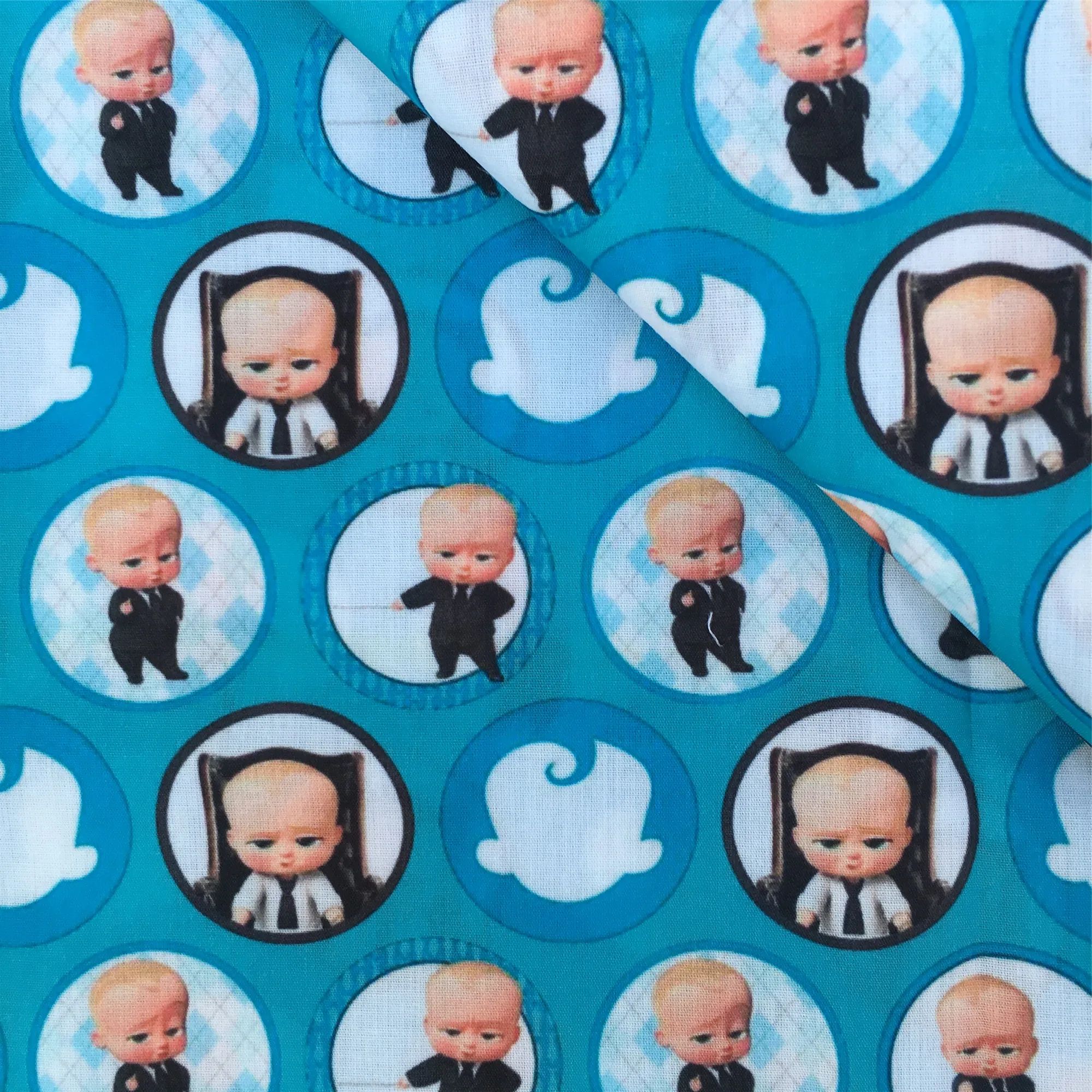 Мультяшная ткань из полиэстера и хлопка лоскутное шитье детская стеганое платье