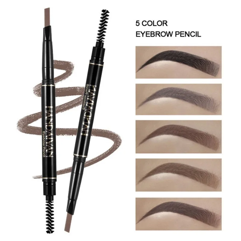 

Eyebrow Pencil Makeup Natural Waterproof No blooming Rotating Automatic Eye Brow Pencil with Brush Brown Beauty Cosmetic Tool
