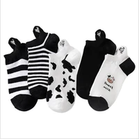 new socks female summer thin boat socks japanese cow socks ins trend cute girl cotton socks can not drop with socks