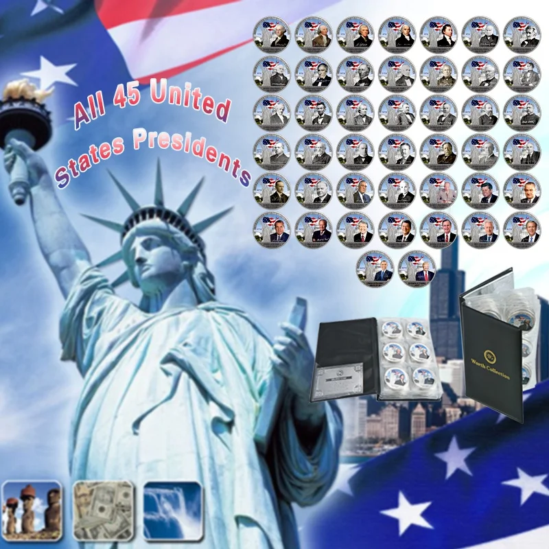 WR 45 шт. уникальный американский Серебряный металлический сувенир в виде