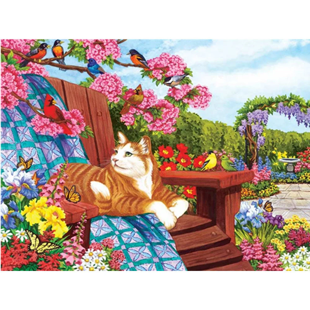

5D landscape square drill full drill animal DIY cross stitch decorative painting 40 * 30cm for sale