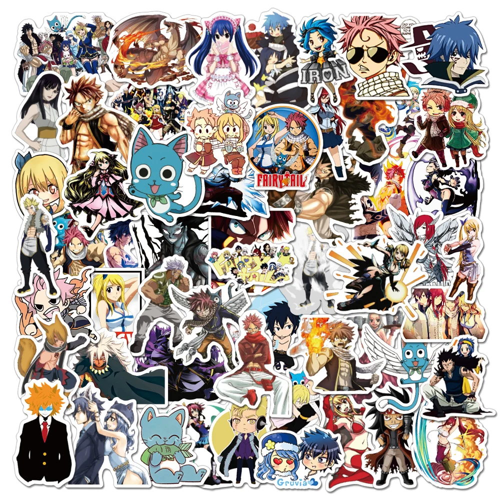 Стикеры аниме Сказочный хвост граффити для ноутбука скейтборда велосипеда