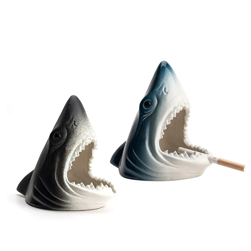 

Creative Shark Head Shape Ashtray Desk Crafts Decorative Portable Decorative Ash Tray Cigarette Holder Tobacco Smoking