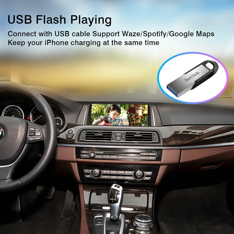 Yeesite wifi беспроводная Apple Carplay автомобильная игра Android Авто зеркальное зеркало