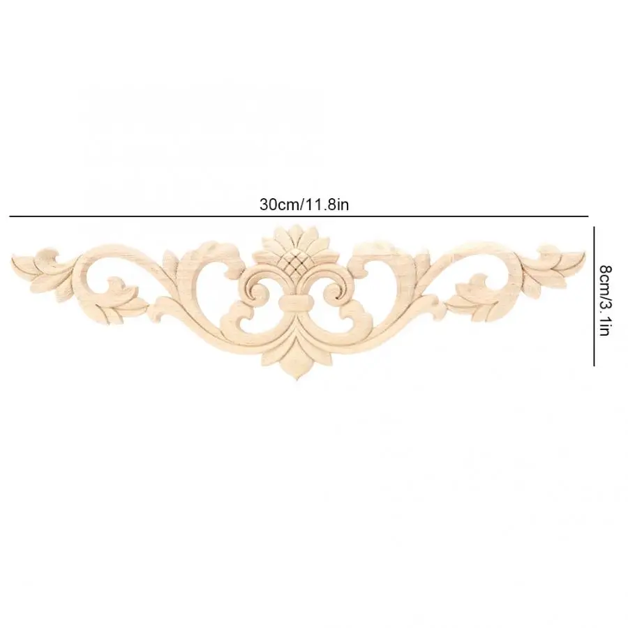 Мебель аппликация 4 шт Неокрашенная древесина резная красивая резьба наклейка