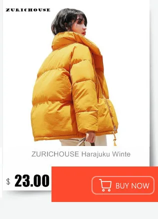 ZURICHOUSE Новая женская зимняя куртка модная свободная короткая теплая парка с капюшоном верхняя одежда женская пуховая стеганая куртка
