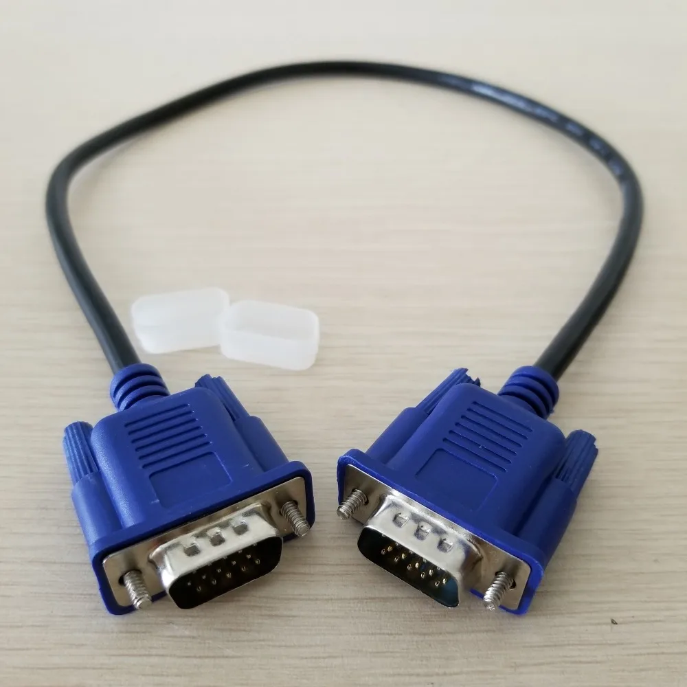 1 шт. 3 + 5 VGA кабель монитора 15pin штекер видео короткий синий 50 см|vga svga|vga d-subvga vga |