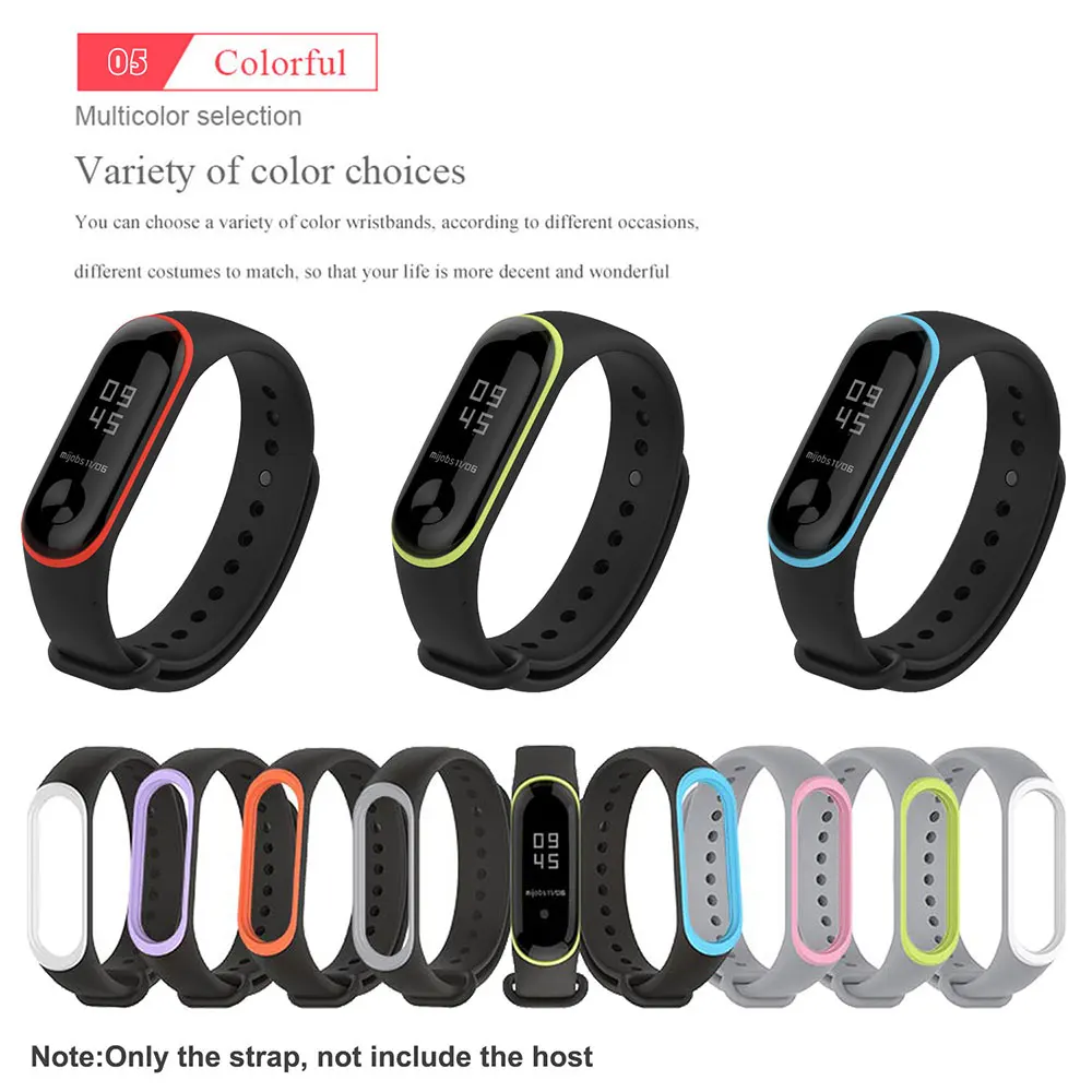 Mi jobs Xiaomi mi Band 4 ремешок спортивный mi band 3 Ремешок Браслет для mi band 4 mi band 3 ремешок Цветной силиконовый сменный