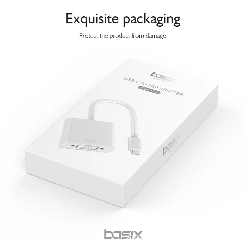 Адаптер Bkscy Type C к VGA USB 3 1 гнезду Кабель-адаптер для Macbook 12in Chromebook Pixel Lumia 950XL Galaxy S8/9 |