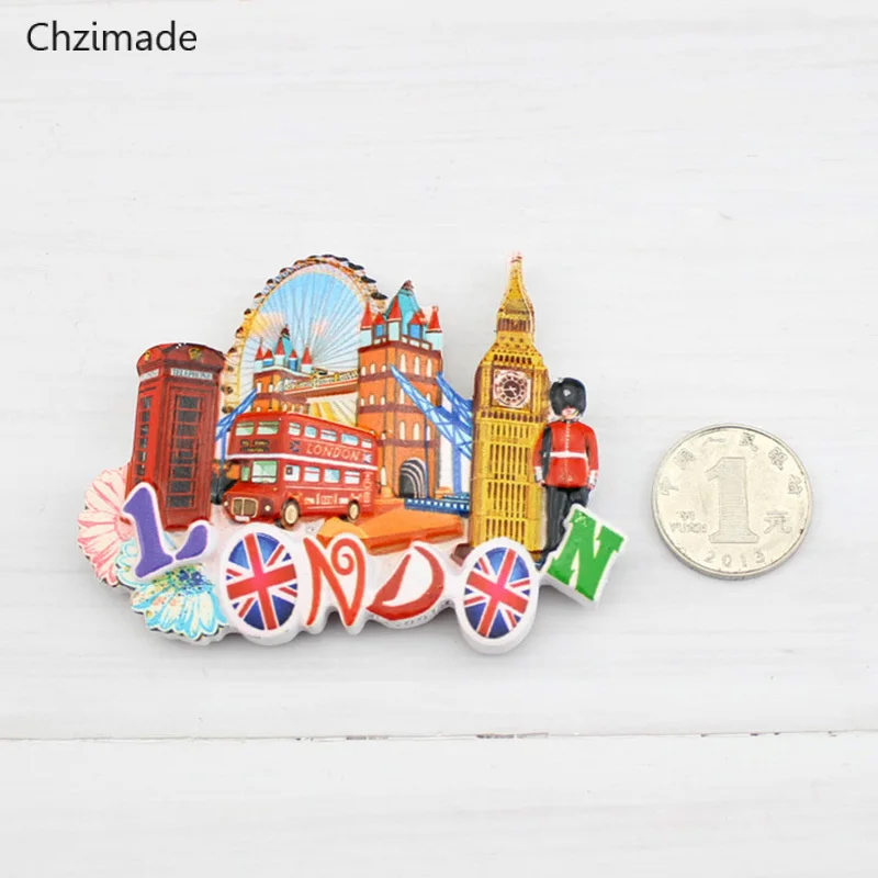 Chzimate 3D Лондон Великобритания туристический сувенир для путешествий на холодильник магнитная наклейка для украшения дома