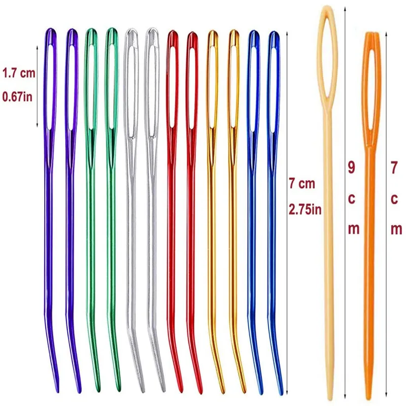 LMDZ 22 шт. пряжа с большими глазками иглы для гобеленов крупные тупые блестками