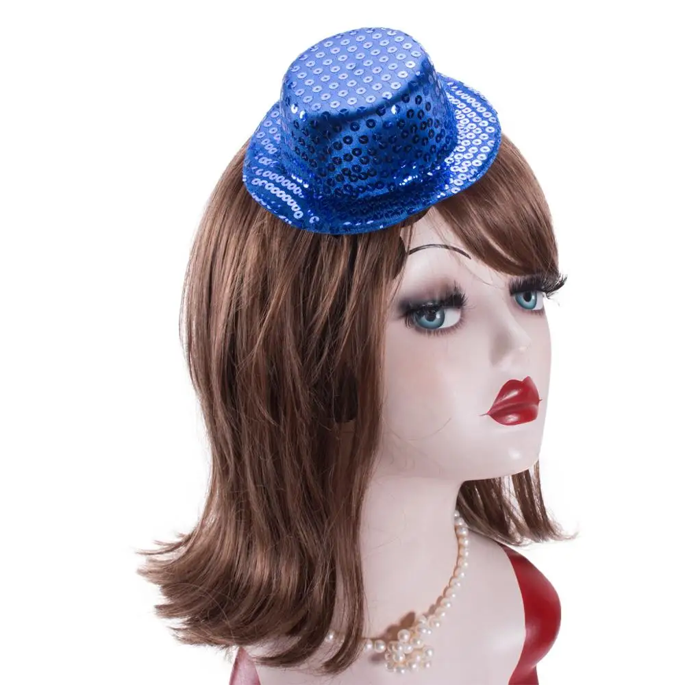 10 шт. A008 мини шляпы с блестками рукоделие изготовление Вуалетка зажимы Аллигатор