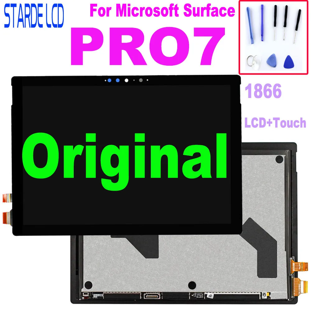 Original 12.3'' Pro7 LCD For Microsoft Surface Pro 7 1866 LCD Display Touch Screen Digitizer Glass Assembly