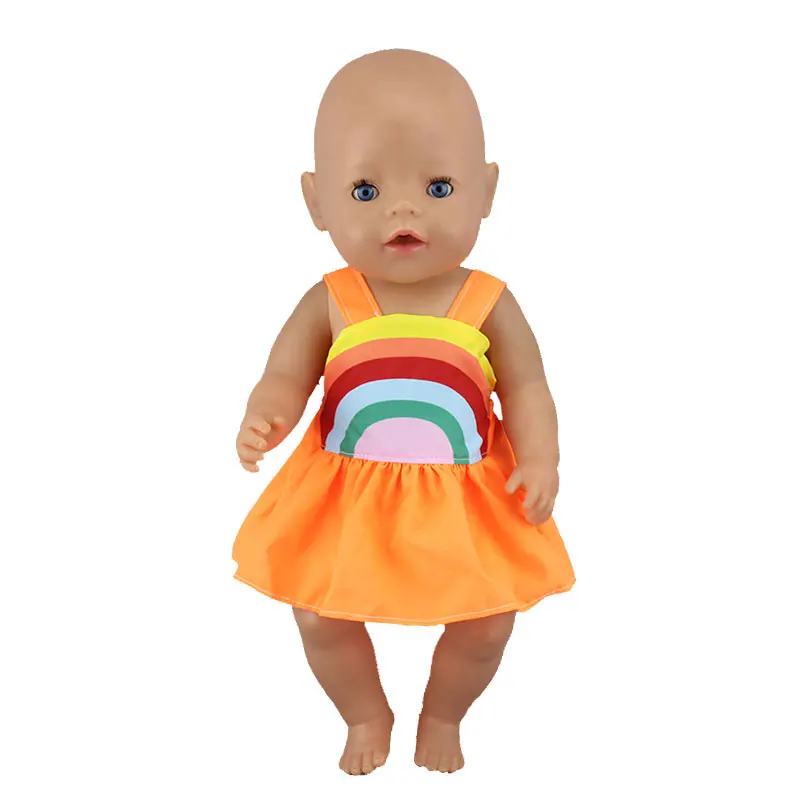 Модное новое платье для детской куклы 43 см 17 дюймов Одежда новорожденных и