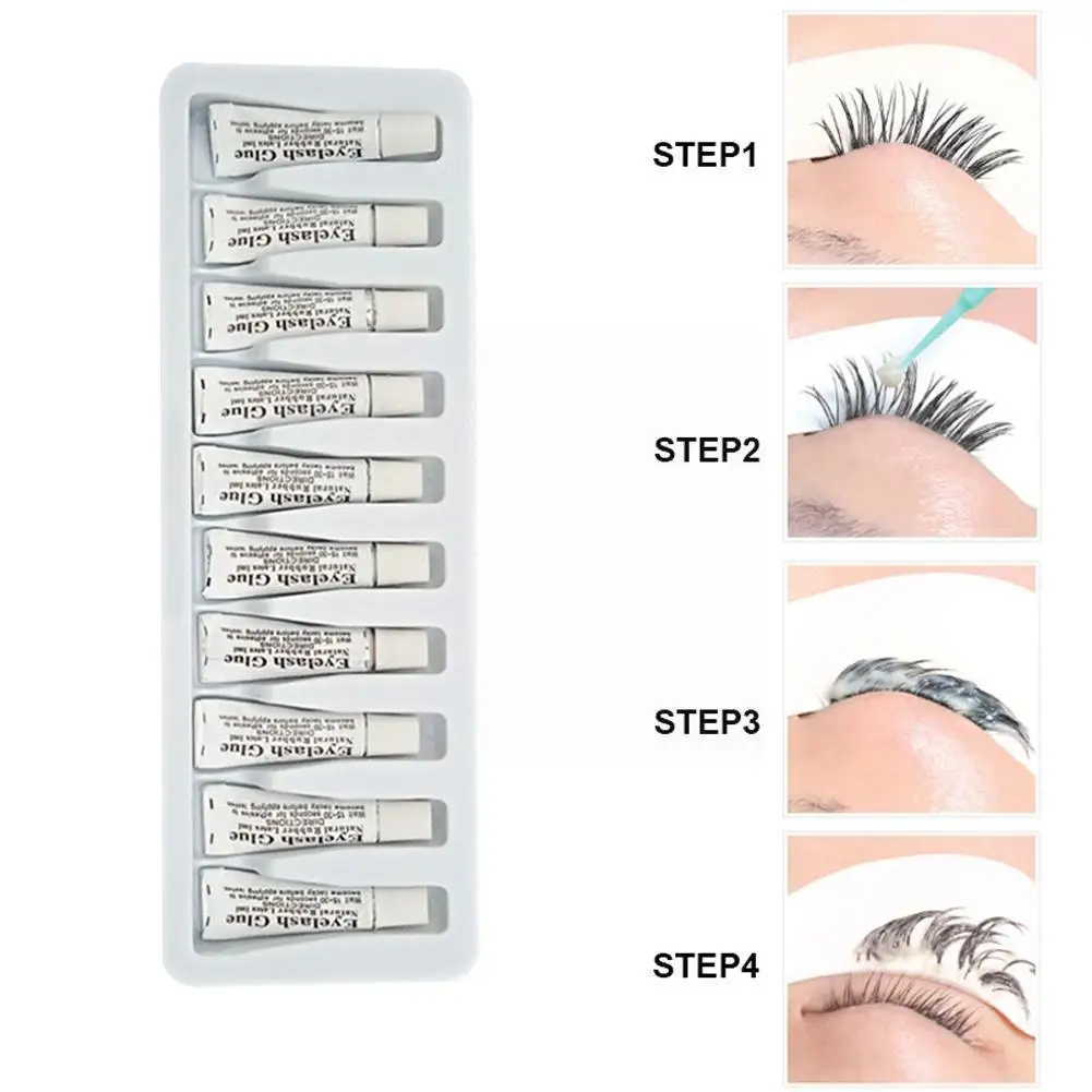 

10 Professional False Eyelash Glue Waterproof And Quick-drying False Double Tools Eyelid Makeup Eyelashes H9A2