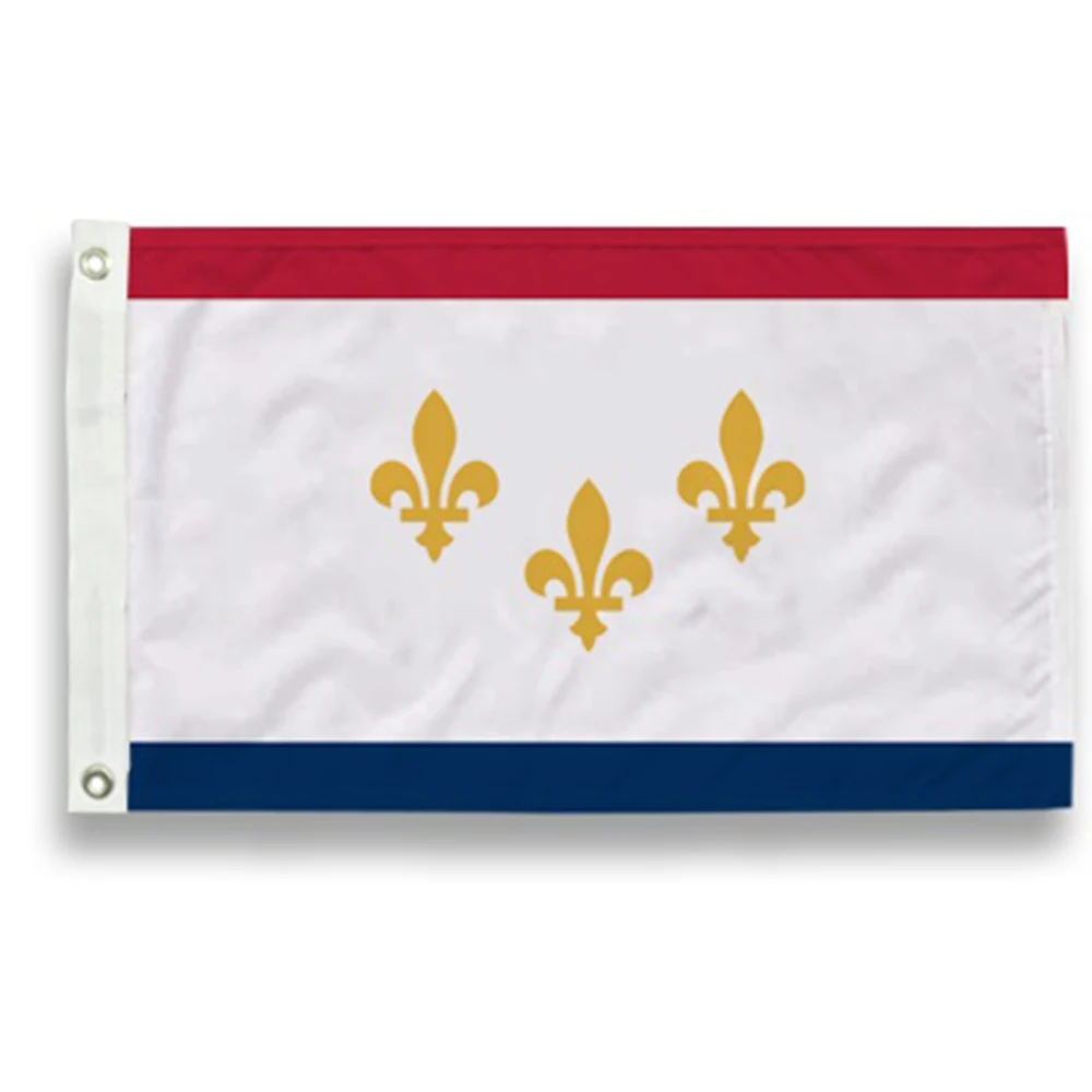 Флаг Штата Новый Орлеан Луизиана 3x5 футов баннер 100D 150x90 см полиэстер латунные