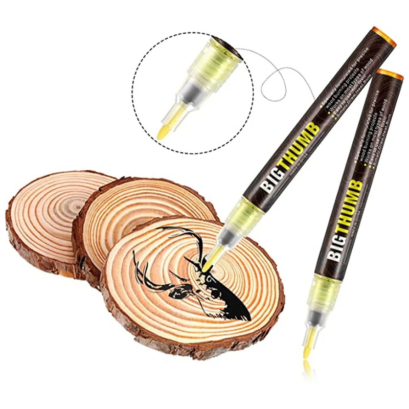 

Wood Burning Pen Scorch Burned Marker Pyrography Pens for DIY Projects Fine Tip Tool Easy Use and Safe